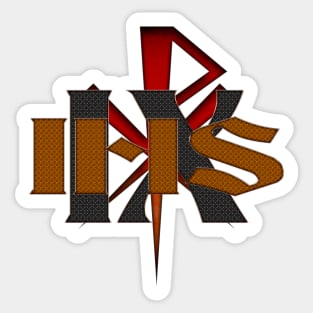 Christogram IHS, IX, Red Chi Rho Sticker